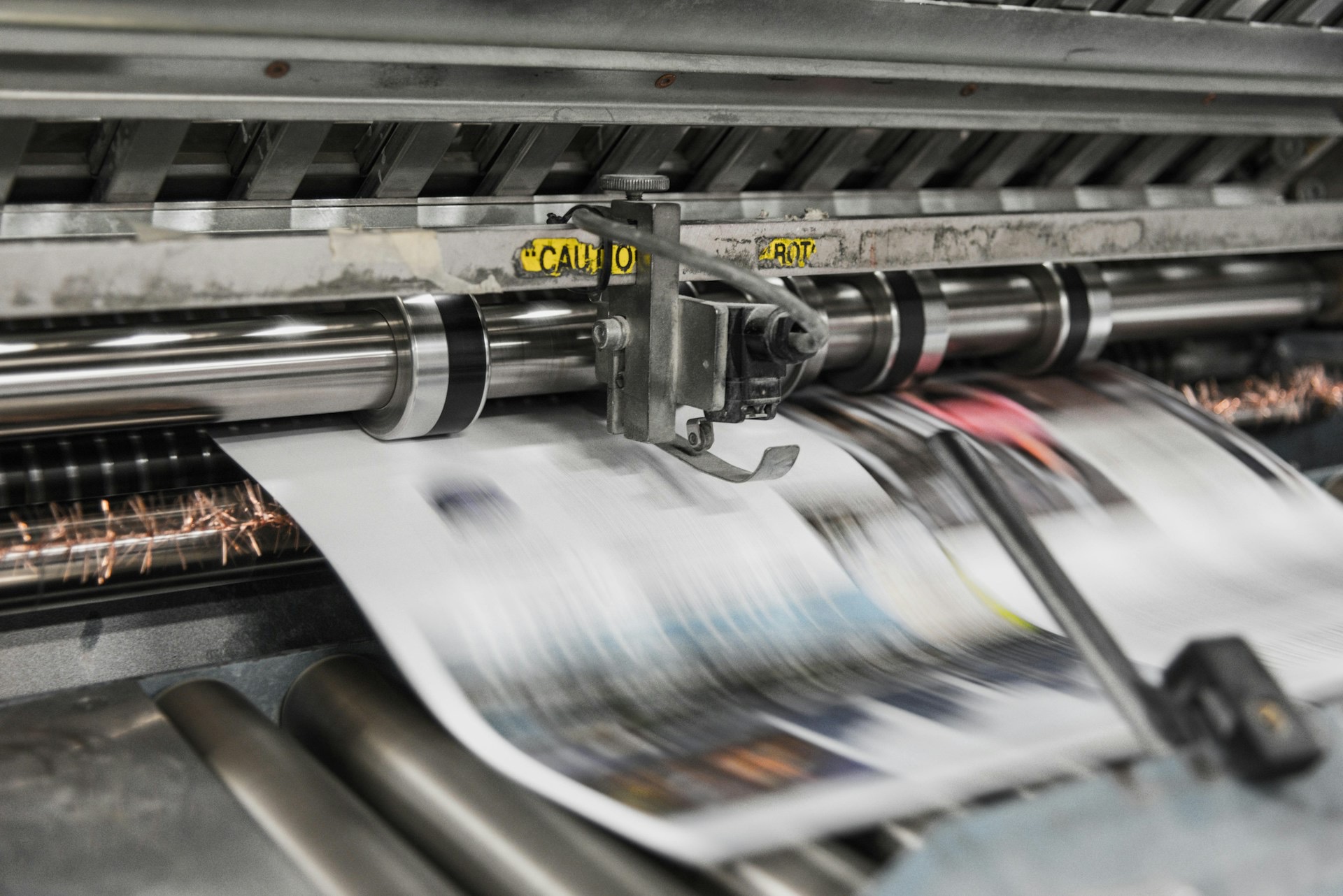 Industrial printing machine rollers